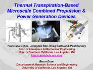 Thermal Transpiration-Based Microscale Combined Propulsion