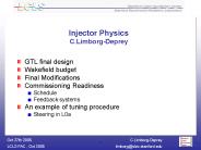 Injector Physics C'LimborgDeprey
