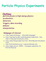 Particle Physics Experiments