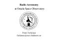 Radio Aeronomy  at Onsala Space Observatory PowerPoint PPT Presentation