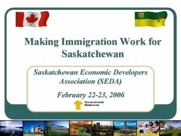 Making Immigration Work for Saskatchewan