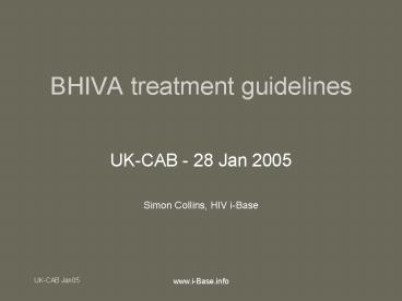 BHIVA treatment guidelines