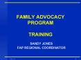 FAMILY ADVOCACY PROGRAM TRAINING PowerPoint PPT Presentation