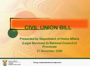 CIVIL UNION BILL