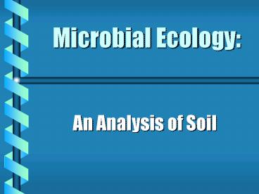Microbial Ecology: