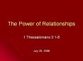 The Power of Relationships PowerPoint PPT Presentation