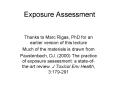 Exposure Assessment PowerPoint PPT Presentation