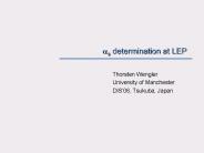 ?s determination at LEP
