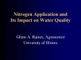 Nitrogen Application and Its Impact on Water Quality PowerPoint PPT Presentation