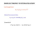 ISOELECTRONIC SYSTEMATIZATION