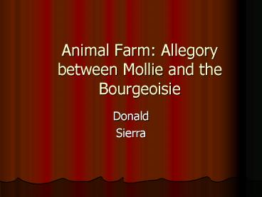 Animal Farm: Allegory between Mollie and the Bourgeoisie