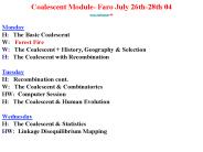 Coalescent Module- Faro July 26th-28th 04