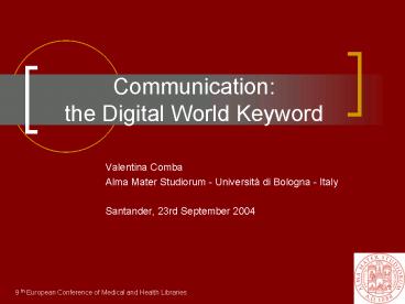 Communication: the Digital World Keyword