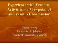 Experience with Erasmus Activities a Viewpoint of an Erasmus Coordinator PowerPoint PPT Presentation