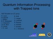 Quantum Information Processing with Trapped Ions