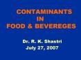 CONTAMINANTS IN FOOD PowerPoint PPT Presentation