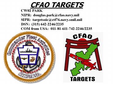 CFAO TARGETS
