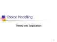 Choice Modelling PowerPoint PPT Presentation