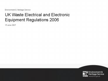 Northern Ireland Waste Management Strategy