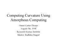 Computing Curvature Using Amorphous Computing