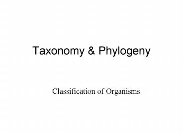Taxonomy