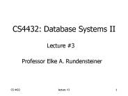 CS4432: Database Systems II