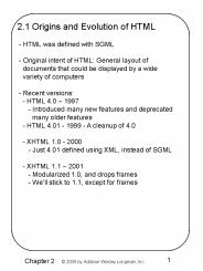 2.1 Origins and Evolution of HTML