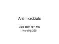 Antimicrobials PowerPoint PPT Presentation