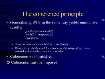 The coherence principle