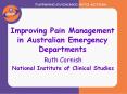 Improving Pain Management in Australian Emergency Departments PowerPoint PPT Presentation