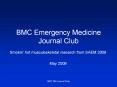 BMC Emergency Medicine Journal Club PowerPoint PPT Presentation