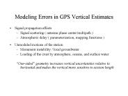 Modeling Errors in GPS Vertical Estimates