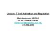 Lecture: T Cell Activation and Regulation PowerPoint PPT Presentation