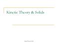 Kinetic Theory PowerPoint PPT Presentation
