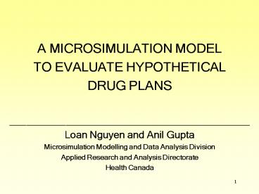 A MICROSIMULATION MODEL