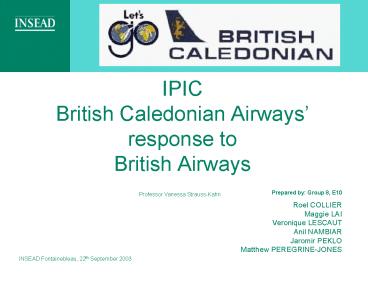 IPIC British Caledonian Airways response to British Airways