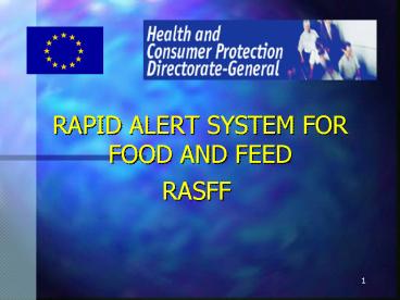 RAPID ALERT SYSTEM FOR FOOD AND FEED