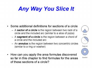 Any Way You Slice It