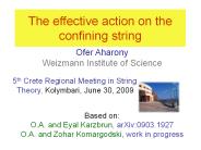 The effective action on the confining string