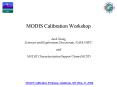 MODIS Calibration Workshop PowerPoint PPT Presentation