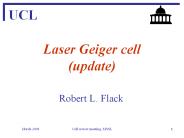 Laser Geiger cell (update)