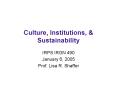 Culture, Institutions, PowerPoint PPT Presentation