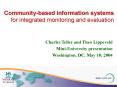 Communitybased information systems for integrated monitoring and evaluation PowerPoint PPT Presentation