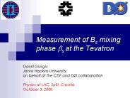Measurement of Bs mixing phase bs at the Tevatron
