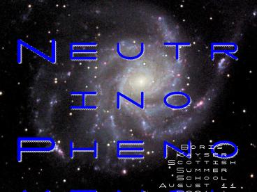 The Neutrino World