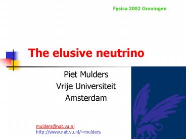 The elusive neutrino