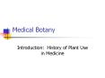 Medical Botany PowerPoint PPT Presentation