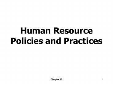 PPT – Human Resource Policies and Practices PowerPoint presentation