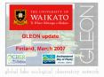 GLEON update Finland, March 2007 PowerPoint PPT Presentation