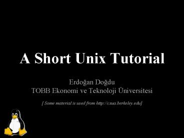 A Short Unix Tutorial